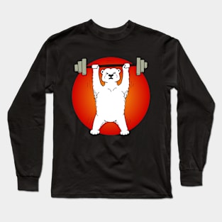 Powerlifting Polar Bear Long Sleeve T-Shirt